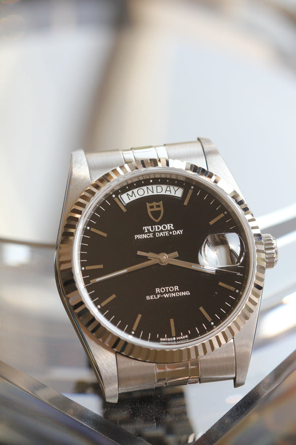 Tudor Prince Day-Date 76214 Black Dial Watch
