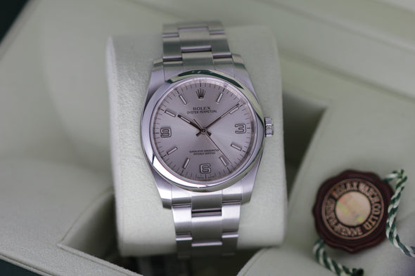 Rolex Oyster Perpetual 116000 Silver Dial Full-Set Watch Made in 2014