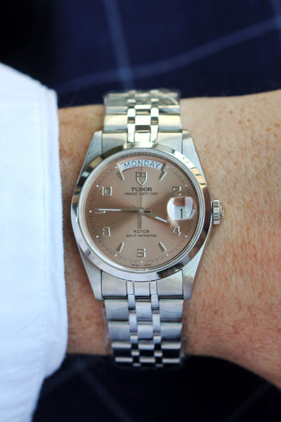 Tudor Prince Date-Day 76200 Salmon Dial Watch