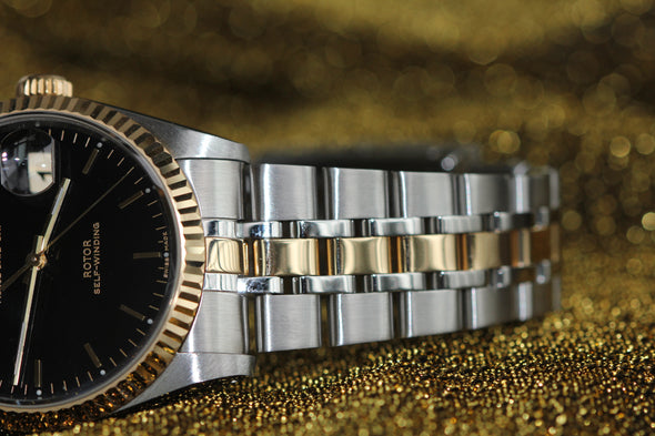 Tudor Prince Date-Day 76213 Automatic Black Dial Watch Full-Set