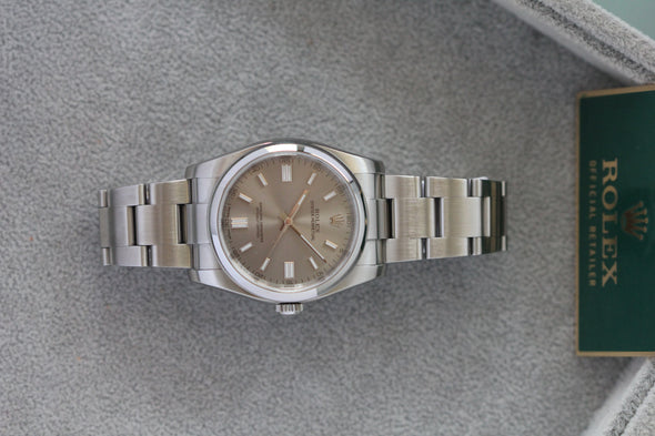 Rolex Oyster Perpetual 116000 Siver Dial 2014 Full-set watch