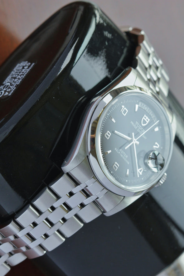 Tudor Prince Date-Day 76200 Black Arabic dial Watch