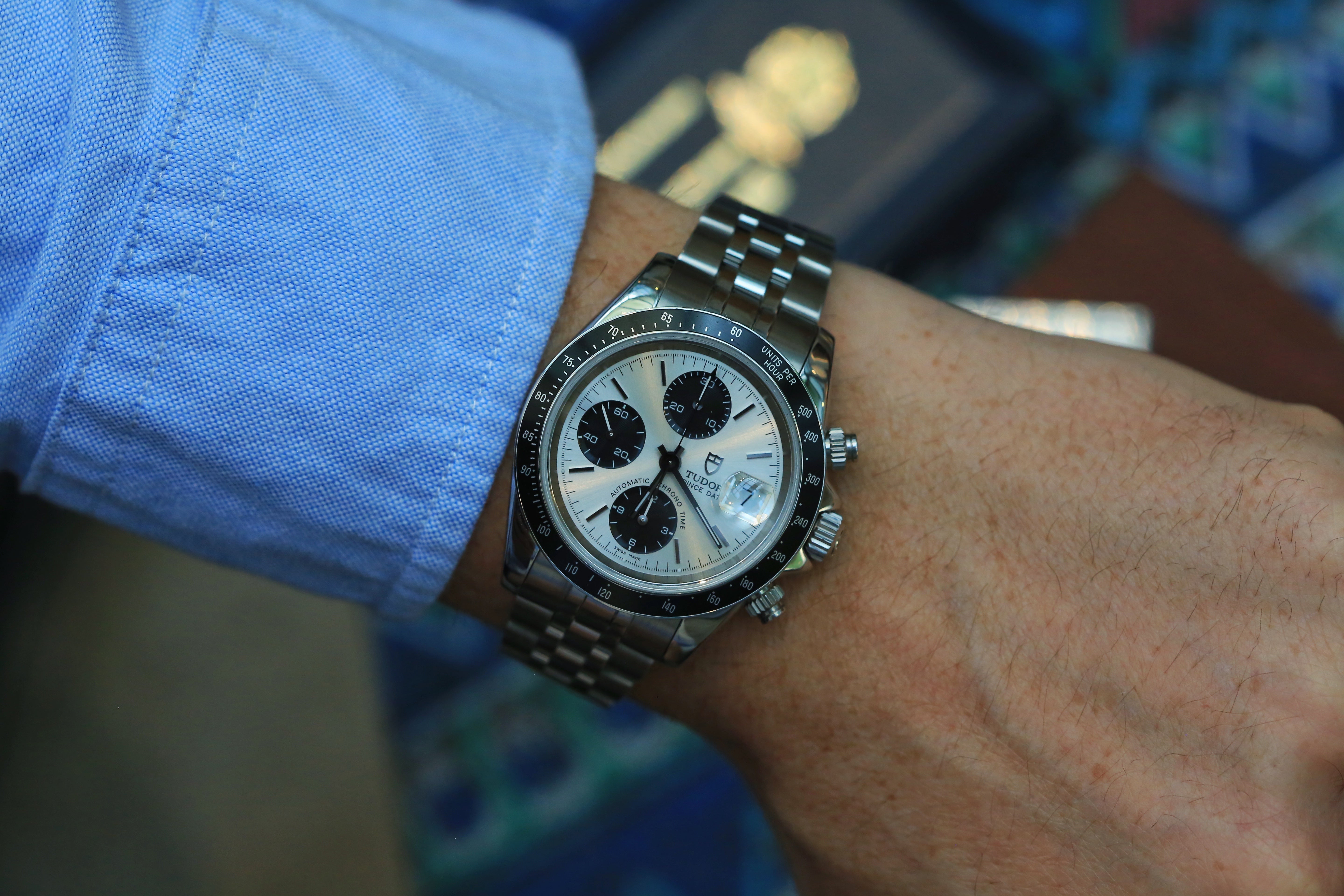 Tudor Prince Date Chronograph 79260 “Small‑Block” Panda – Mayfair