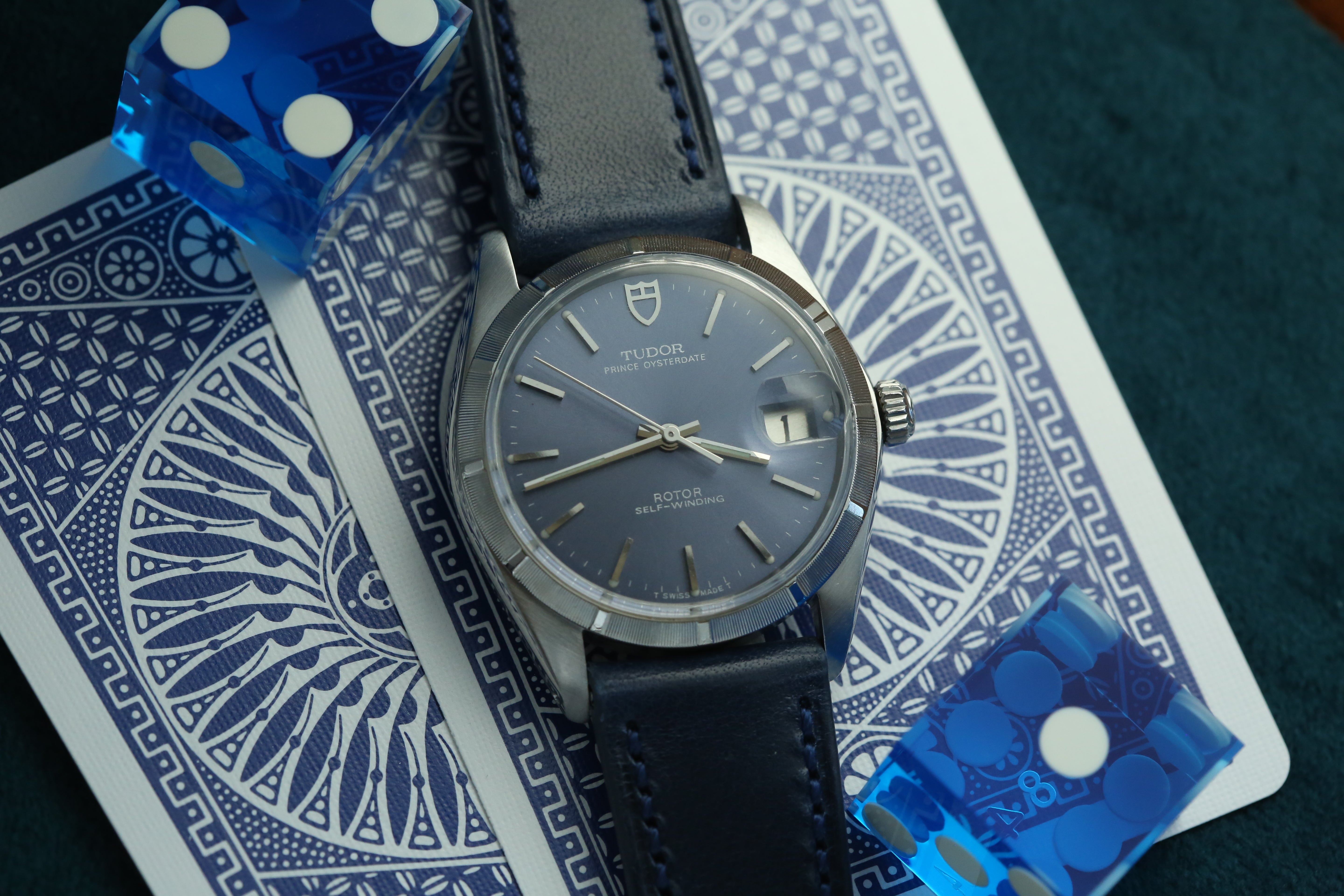 Tudor Prince Oysterdate 90630, engine-turned bezel – Mayfair Watch