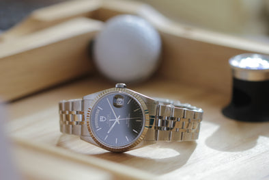 Tudor 76214 Date Day Black Dial Dress Watch