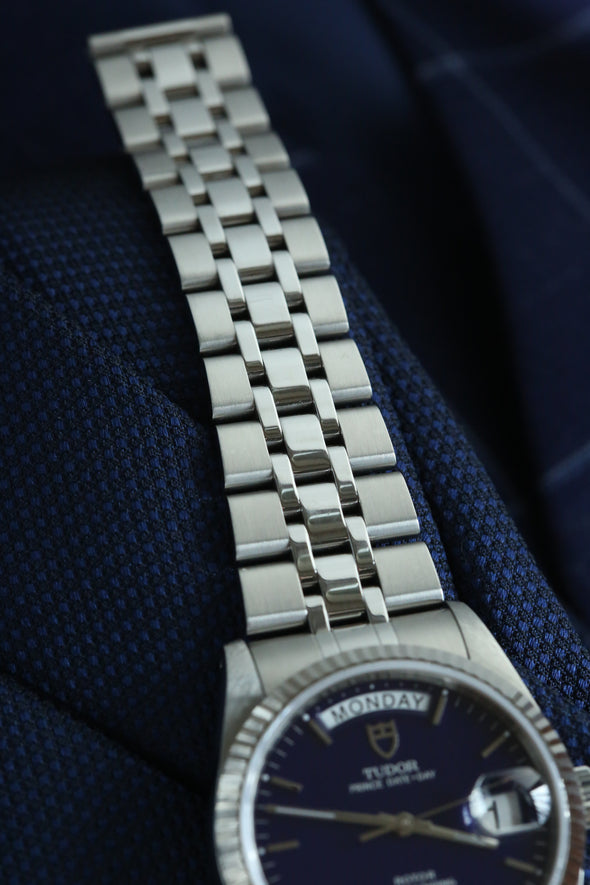 Tudor Prince Date-Day 76214 Rare Blue Dial Watch