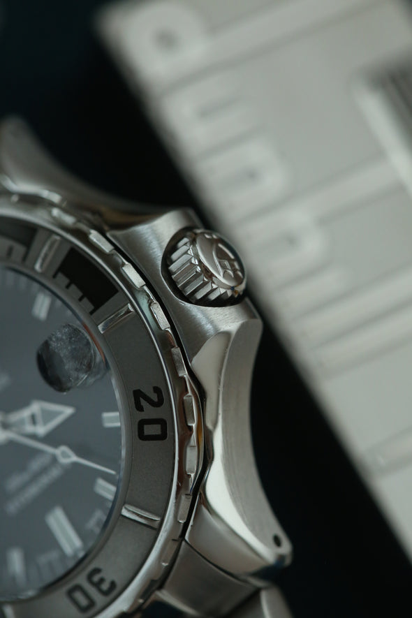 Tudor Prince Date Hydronaut 36mm rare black dial watch