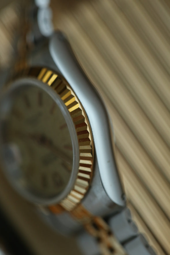 Tudor Princess Champagne Linen Dial Watch Full-Set NOS