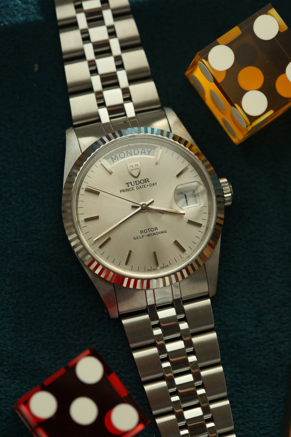 Tudor Prince Date-Day 76214 sunburst dial watch full-set