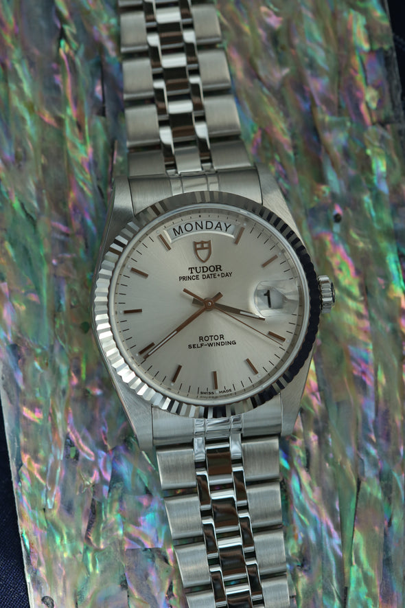 Tudor Prince Date-Day 76214 sunburst dial watch