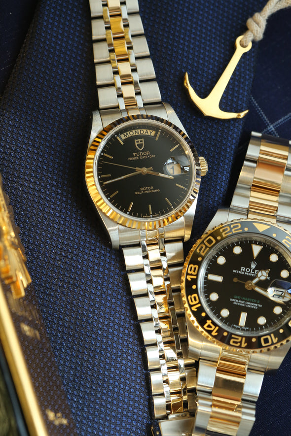 Tudor Prince Date-Day Black Dial Watch Full-Set