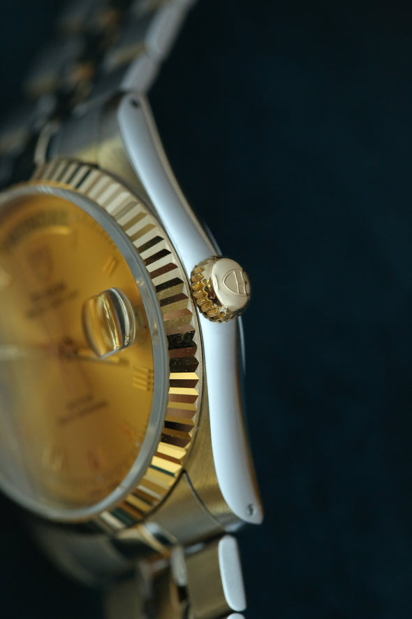 Tudor Prince Date-Day Champagne Roman Numeral Watch