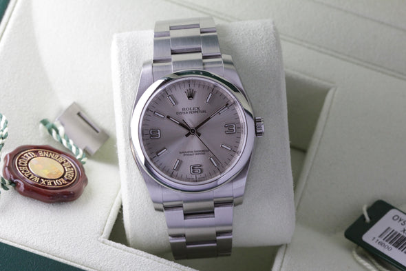 Rolex Oyster Perpetual 116000 Silver Dial Full-Set Watch Made in 2014