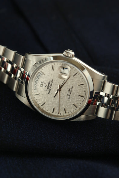 Tudor Prince Date-Day Linen dial watch