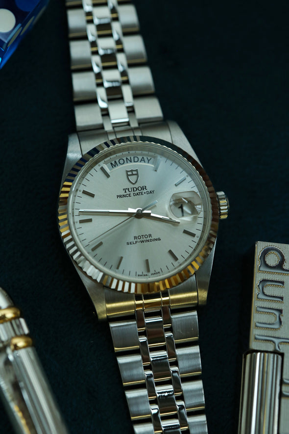 Tudor Prince Date-Day 76214 sunburst dial watch