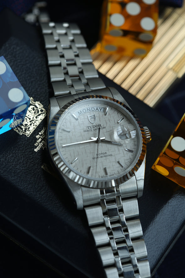 Tudor Prince Date-Day 76214 Linen dial watch