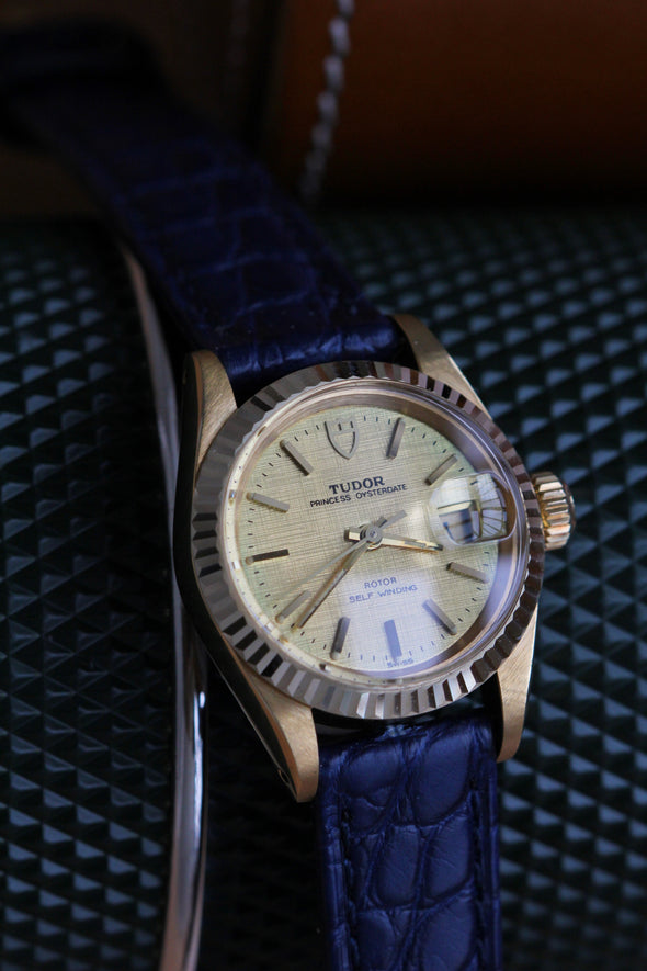 Tudor Princess  OysterDate Gold Linen Dial Full-Set