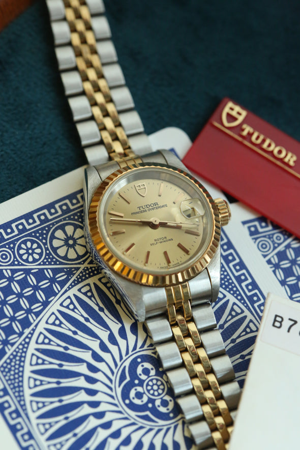Tudor Princess Champagne Dial Watch Full-Set NOS