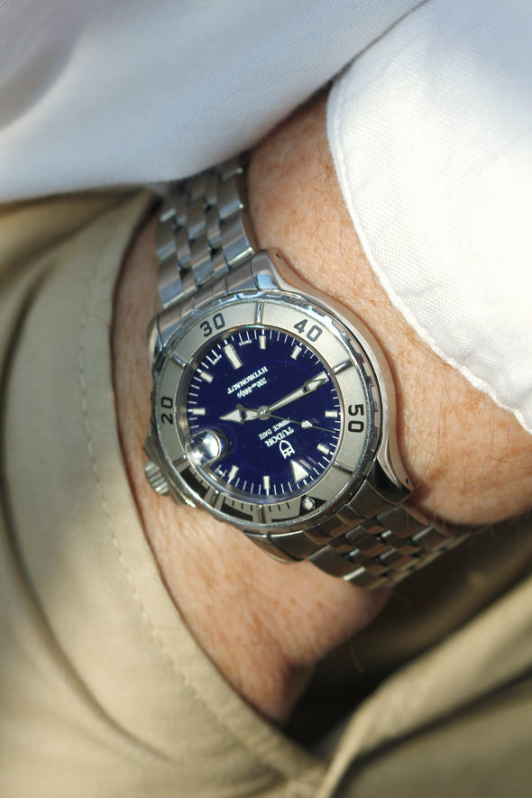Tudor Prince Date Hydronaut 36mm rare blue dial watch
