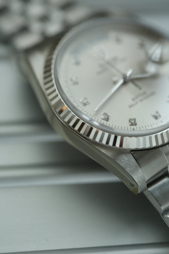 Tudor Prince Date-Day Diamonds Sunburst Dial Full-Set NOS