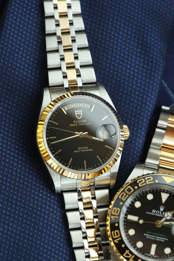 Tudor Prince Date-Day Black Dial Watch Full-Set