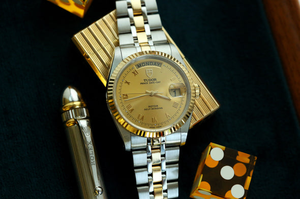 Tudor Prince Date-Day Champagne Roman Numeral Watch