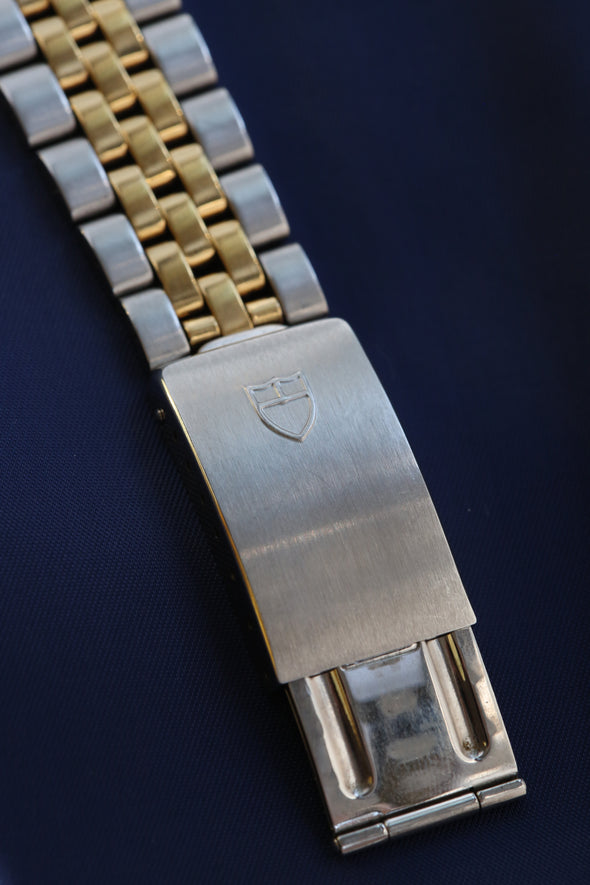 Tudor Oyster Prince Date-Day Champagne Diamonds Dial Watch