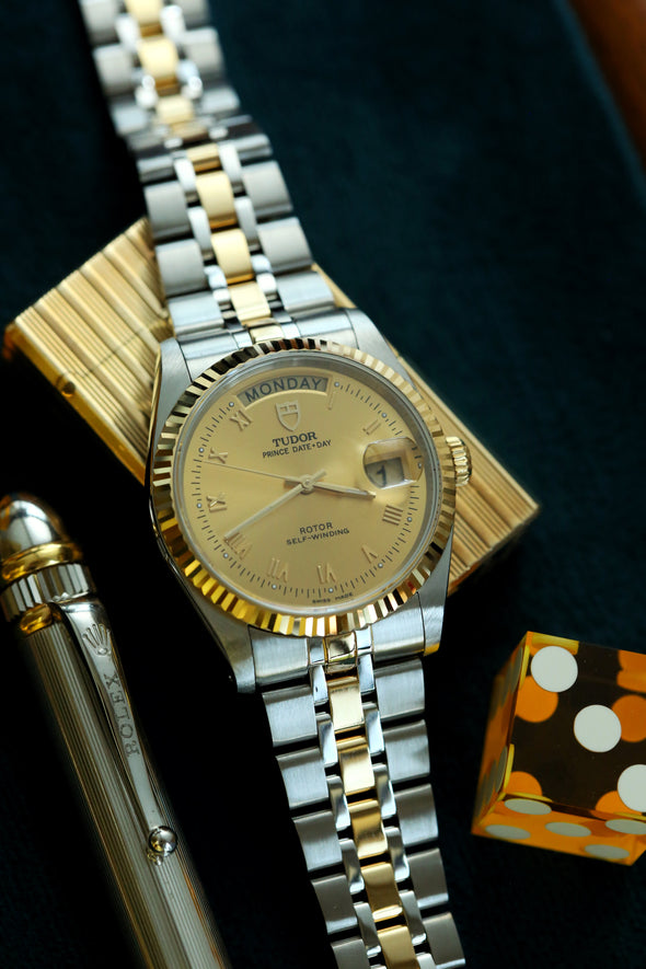 Tudor Prince Date-Day Champagne Roman Numeral Watch