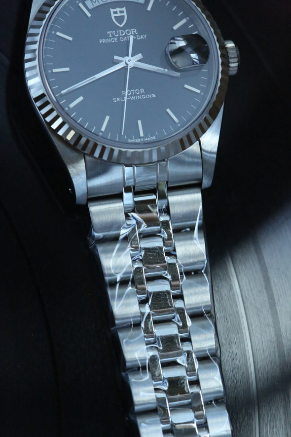 Tudor Prince Date 76214 Black Dial Watch NOS
