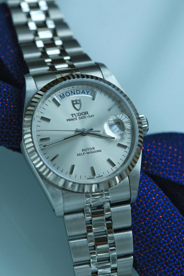 Tudor Prince Date-Day 76214 sunburst dial watch