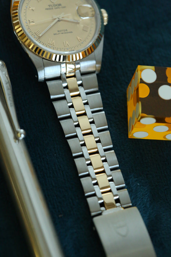 Tudor Prince Date-Day Champagne Roman Numeral Watch