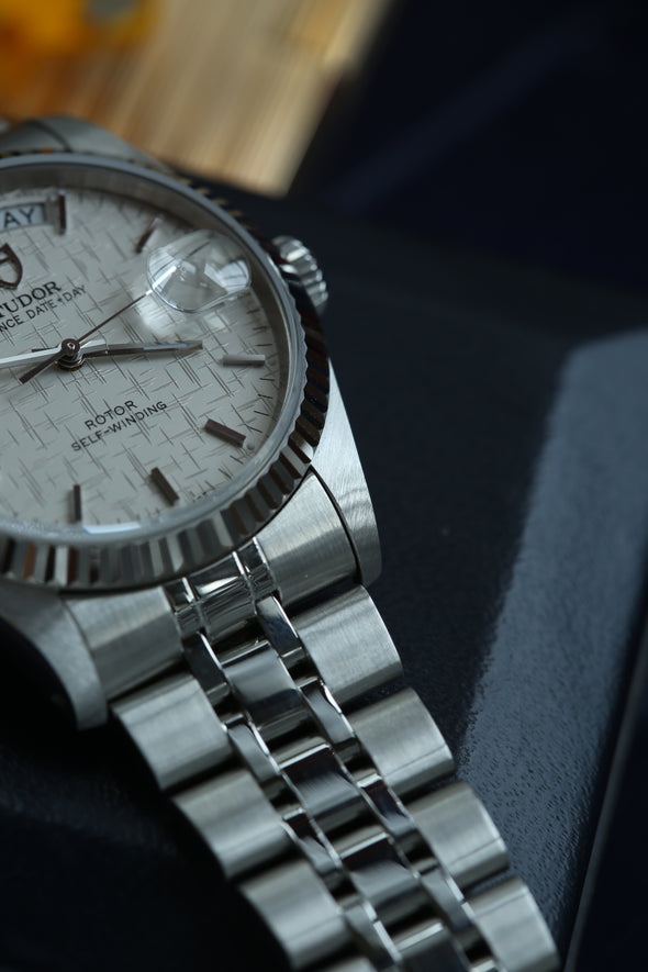 Tudor Prince Date-Day 76214 Linen dial watch