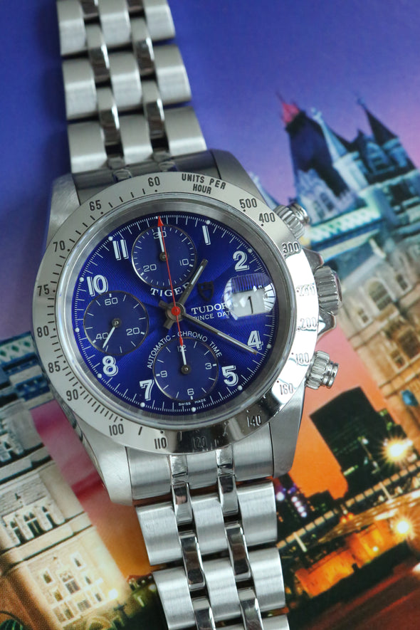 Tudor Prince Date Chronograph Blue Arabic Dial Watch