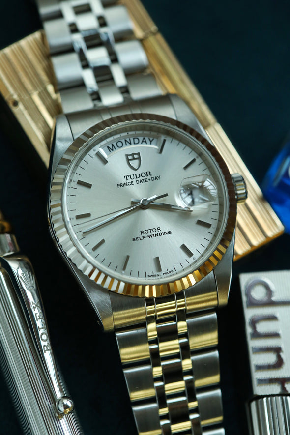 Tudor Prince Date-Day 76214 sunburst dial watch