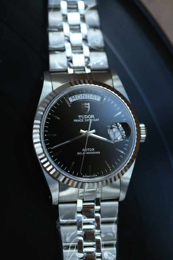 Tudor Prince Date 76214 Black Dial Watch NOS