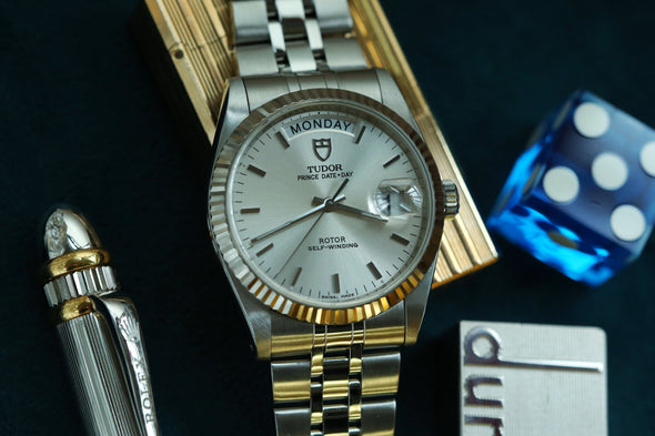 Tudor Prince Date-Day 76214 sunburst dial watch