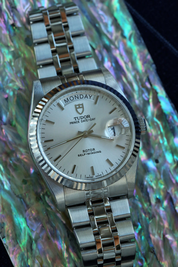 Tudor Prince Date-Day 76214 sunburst dial watch