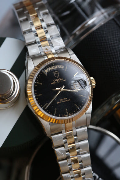 Tudor Prince Date-Day 76213 Black Dial New Old Stock