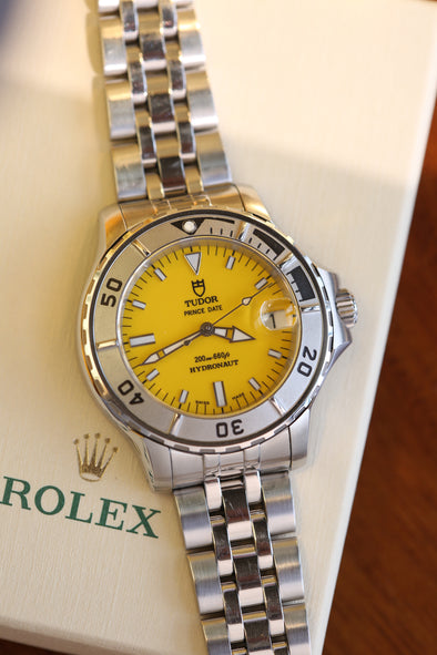 Tudor Prince Date Hydronaut Yellow Dial Watch Full-Set