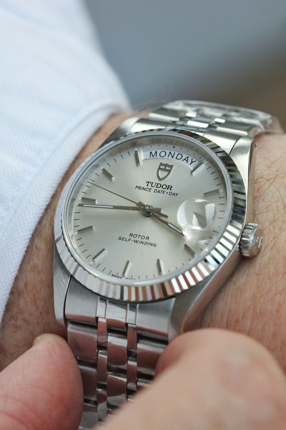 Tudor Prince Date-Day 76214 sunburst dial watch