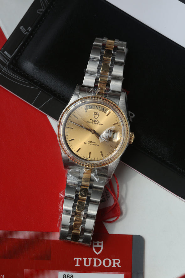 Tudor Prince Date-Day 76213 champagne Dial NOS