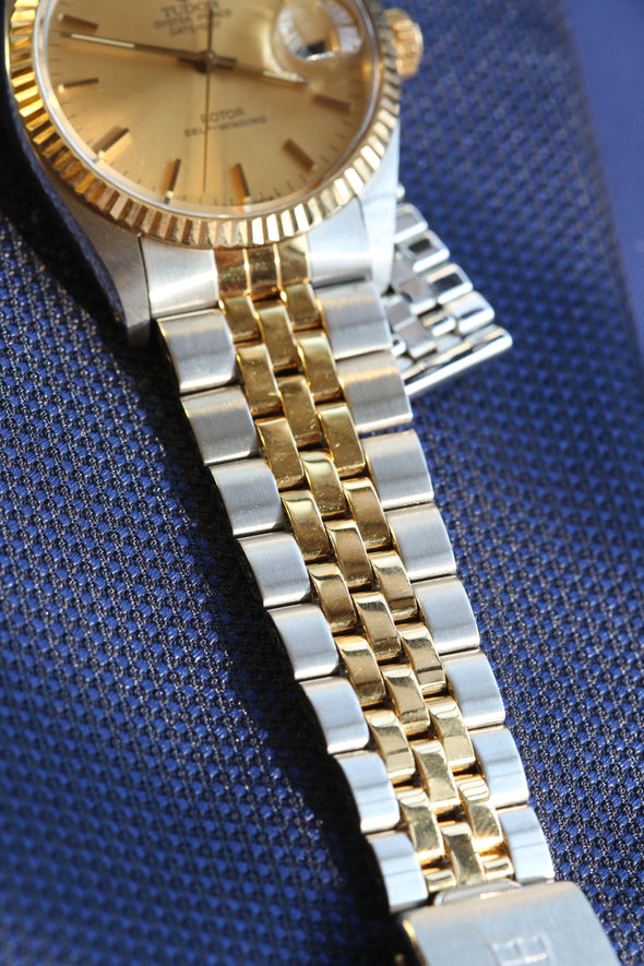 Tudor Oyster Prince Date-Day Champagne Dial Watch Full-Set