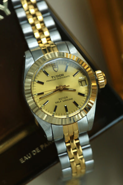 Tudor Vintage Princess Oyster Date Champagne Dial Watch