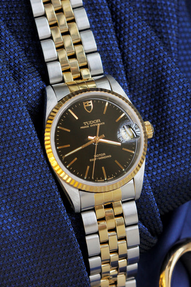 Tudor Oyster Date Black Dial Watch