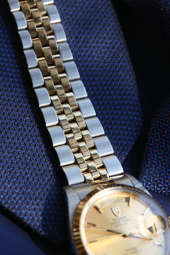 Tudor Oyster Prince Date-Day Champagne Dial Watch Full-Set