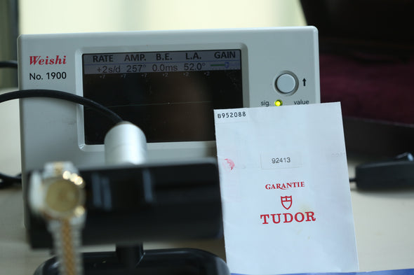 Tudor Princess Champagne Linen Dial Watch Full-Set NOS