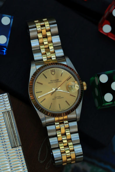 Tudor Vintage Oyster Date Champagne Dial Watch