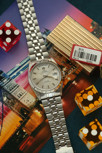 Tudor Prince Date-Day 76214 sunburst dial watch full-set