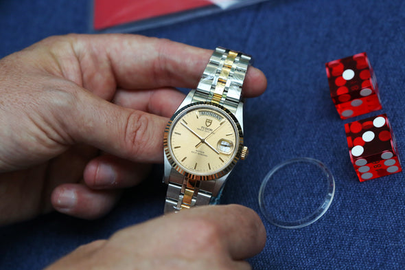 Tudor Prince Date-Day 76213 champagne Dial NOS