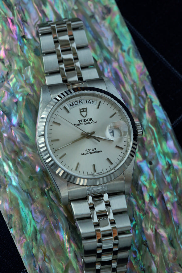 Tudor Prince Date-Day 76214 sunburst dial watch